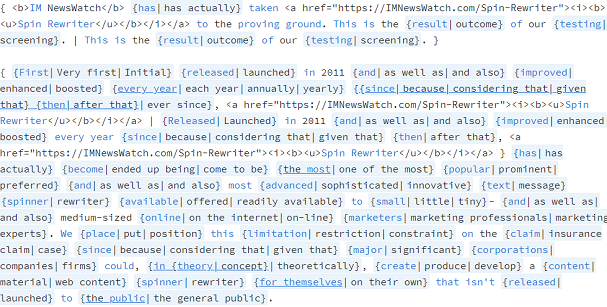 Spin Rewriter Output