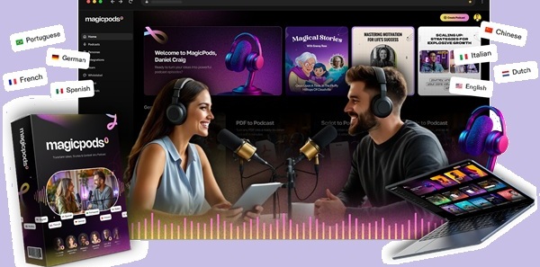 MagicPods AI Podcasting Software